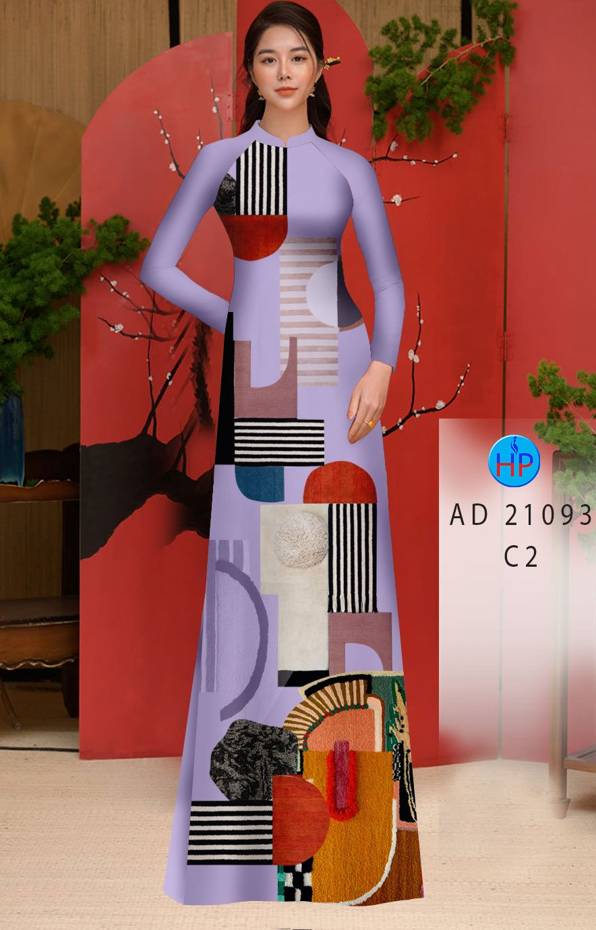 Vải Áo Dài Hoa Văn Kiểu Mới AD 21093