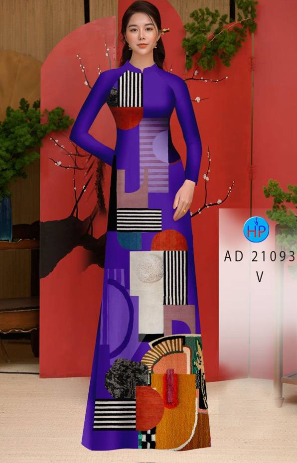 Vải Áo Dài Hoa Văn Kiểu Mới AD 21093