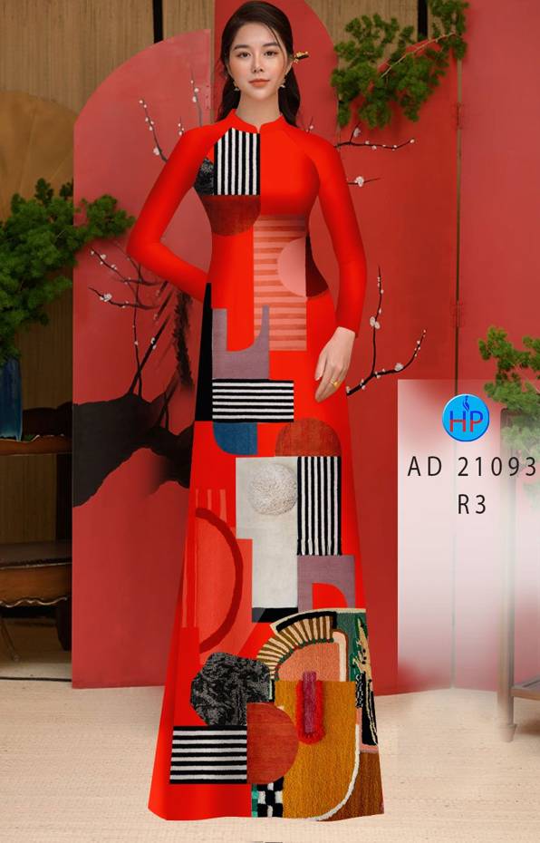 Vải Áo Dài Hoa Văn Kiểu Mới AD 21093