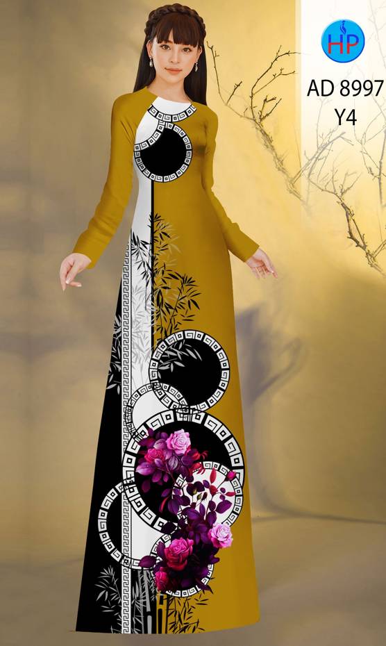 Vải Áo Dài Hoa Văn Kiểu Mới AD 8997