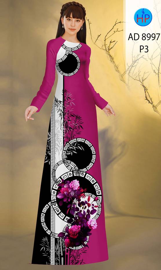 Vải Áo Dài Hoa Văn Kiểu Mới AD 8997