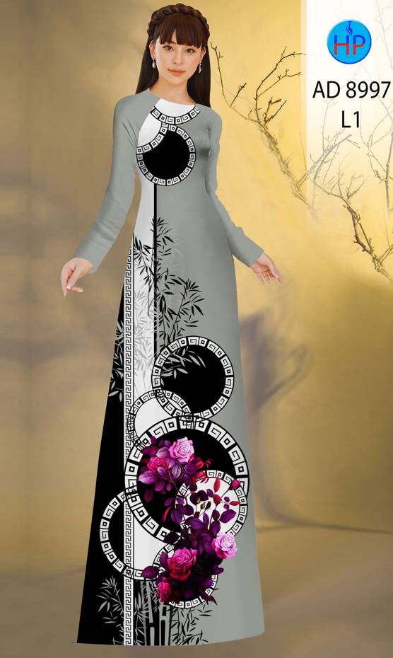 Vải Áo Dài Hoa Văn Kiểu Mới AD 8997