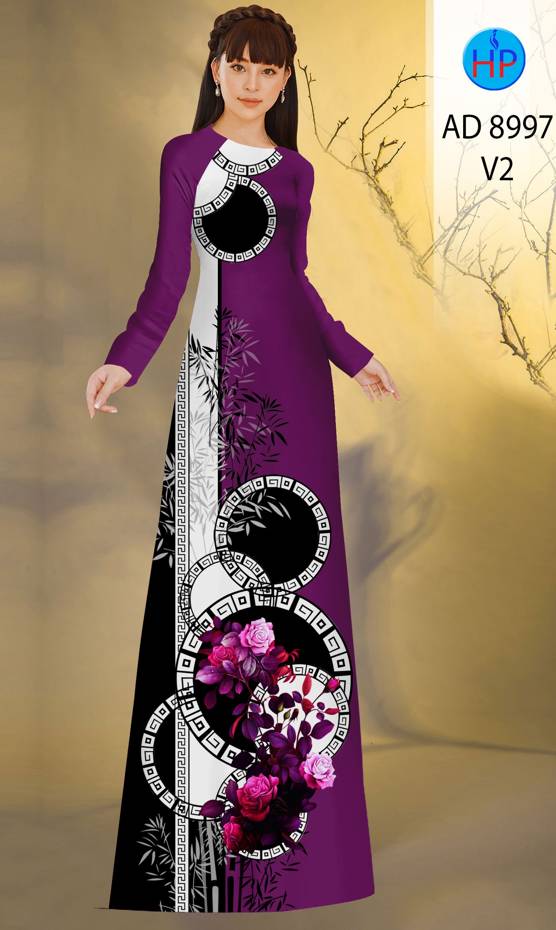 Vải Áo Dài Hoa Văn Kiểu Mới AD 8997