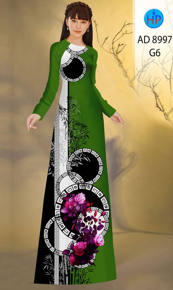 Vải Áo Dài Hoa Văn Kiểu Mới AD 8997