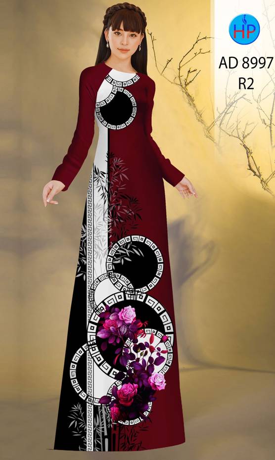 Vải Áo Dài Hoa Văn Kiểu Mới AD 8997