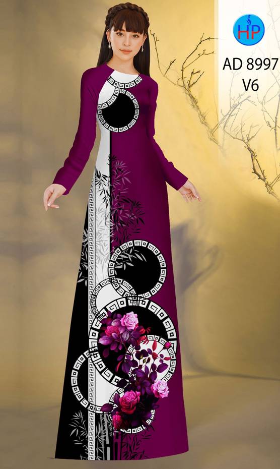 Vải Áo Dài Hoa Văn Kiểu Mới AD 8997