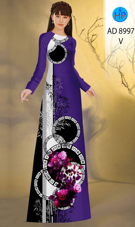 Vải Áo Dài Hoa Văn Kiểu Mới AD 8997