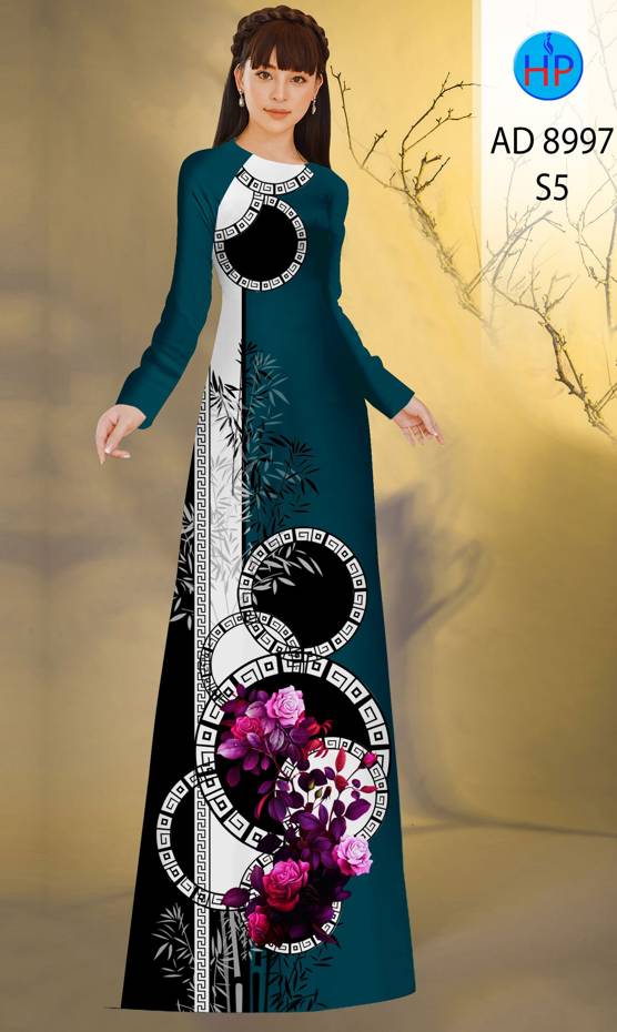 Vải Áo Dài Hoa Văn Kiểu Mới AD 8997