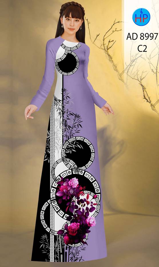 Vải Áo Dài Hoa Văn Kiểu Mới AD 8997