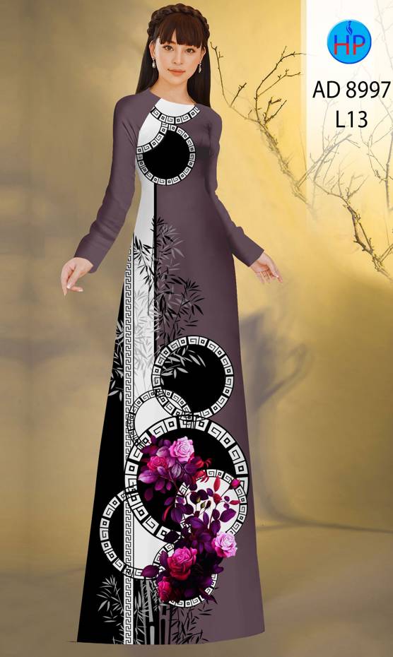 Vải Áo Dài Hoa Văn Kiểu Mới AD 8997