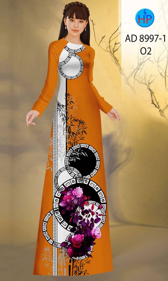 Vải Áo Dài Hoa Văn Kiểu Mới AD 8997