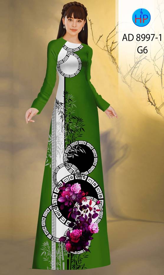 Vải Áo Dài Hoa Văn Kiểu Mới AD 8997