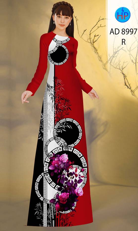 Vải Áo Dài Hoa Văn Kiểu Mới AD 8997