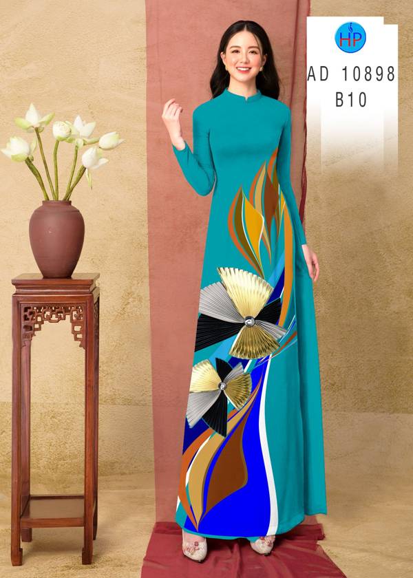 Vải Áo Dài Hoa In 3D Thiết Kế 2021 AD 10898 36 Vải Áo Dài Hoa In 3D Thiết Kế 2021 AD 10898