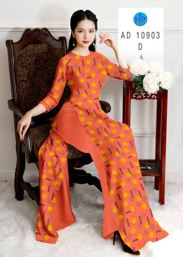 Vải Áo Dài Chấm Bi Mới Ra AD 10903 38 Vải Áo Dài Chấm Bi Mới Ra AD 10903