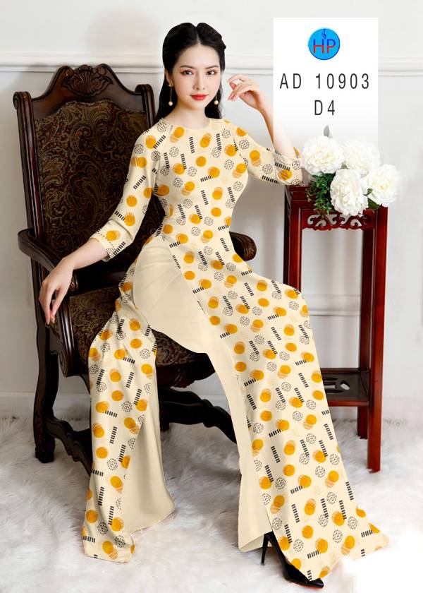 Vải Áo Dài Chấm Bi Mới Ra AD 10903 40 Vải Áo Dài Chấm Bi Mới Ra AD 10903