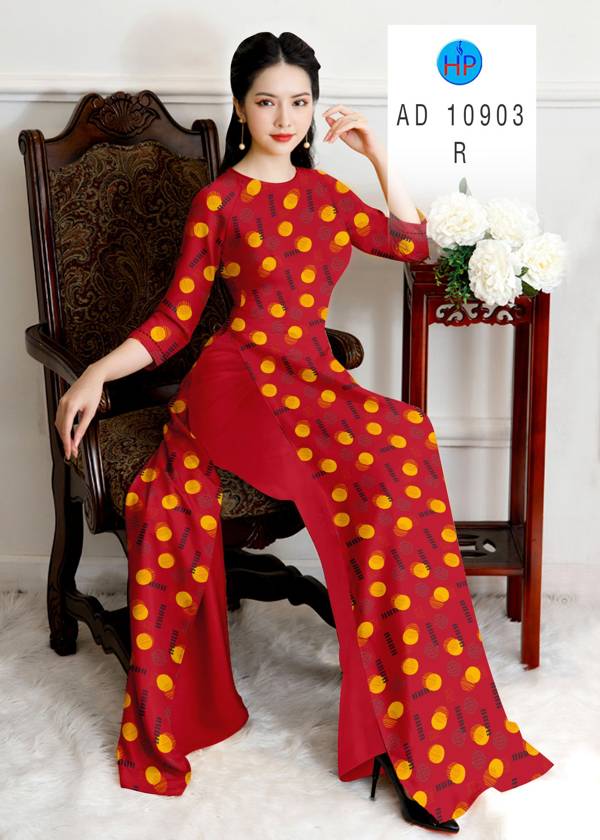 Vải Áo Dài Chấm Bi Mới Ra AD 10903 45 Vải Áo Dài Chấm Bi Mới Ra AD 10903