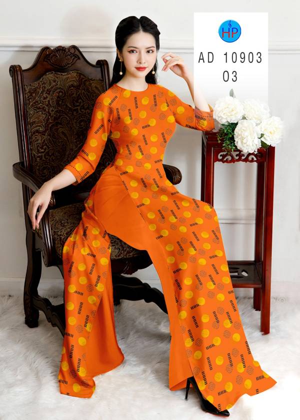 Vải Áo Dài Chấm Bi Mới Ra AD 10903 43 Vải Áo Dài Chấm Bi Mới Ra AD 10903