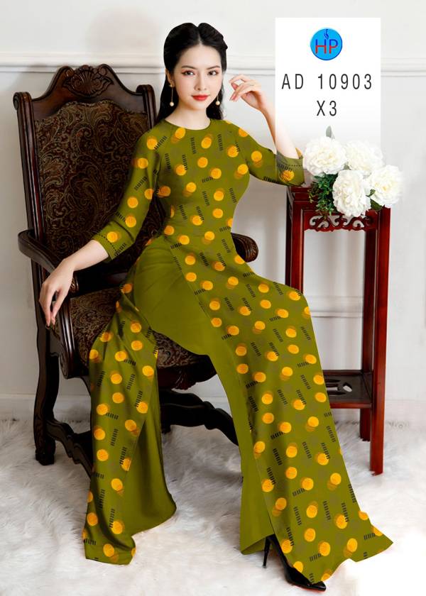 Vải Áo Dài Chấm Bi Mới Ra AD 10903 47 Vải Áo Dài Chấm Bi Mới Ra AD 10903