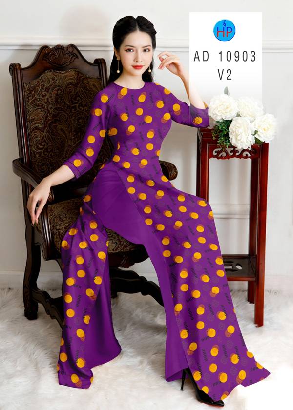 Vải Áo Dài Chấm Bi Mới Ra AD 10903 48 Vải Áo Dài Chấm Bi Mới Ra AD 10903