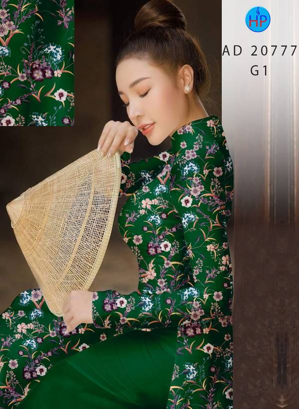 Vải Áo Dài Hoa Đều Thiết Kế 2021 AD 20777