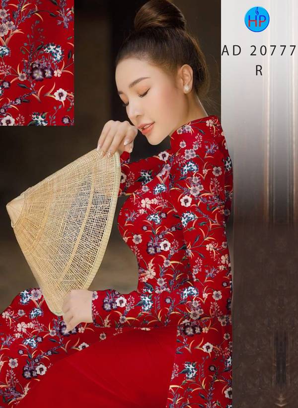 Vải Áo Dài Hoa Đều Thiết Kế 2021 AD 20777