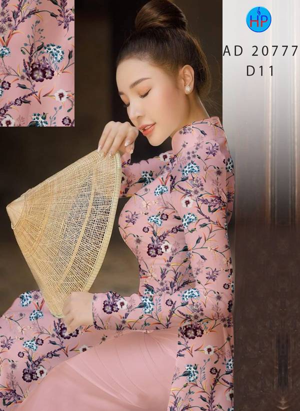 Vải Áo Dài Hoa Đều Thiết Kế 2021 AD 20777