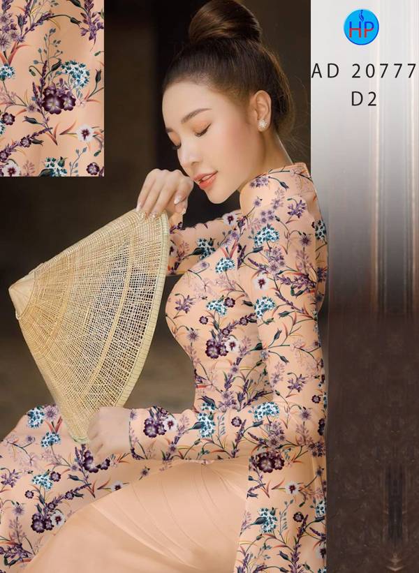 Vải Áo Dài Hoa Đều Thiết Kế 2021 AD 20777