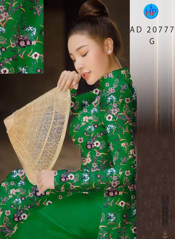 Vải Áo Dài Hoa Đều Thiết Kế 2021 AD 20777