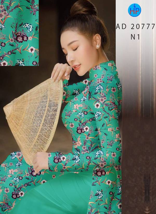 Vải Áo Dài Hoa Đều Thiết Kế 2021 AD 20777