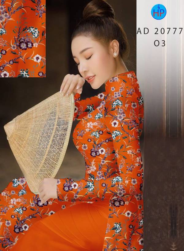 Vải Áo Dài Hoa Đều Thiết Kế 2021 AD 20777
