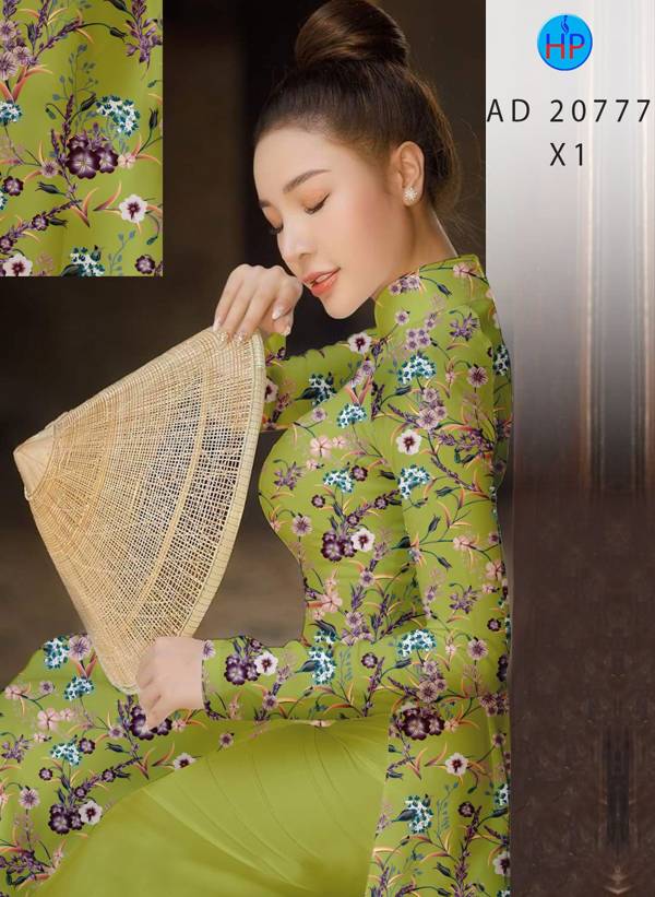Vải Áo Dài Hoa Đều Thiết Kế 2021 AD 20777
