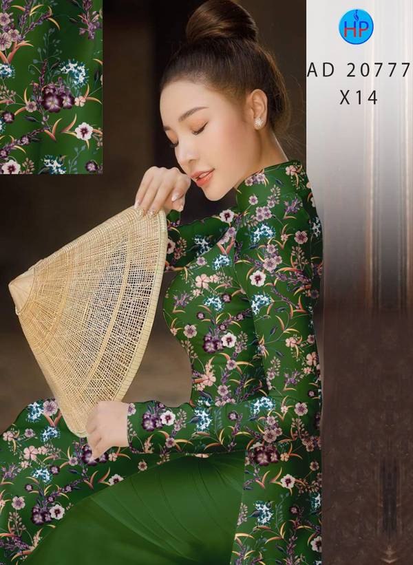 Vải Áo Dài Hoa Đều Thiết Kế 2021 AD 20777