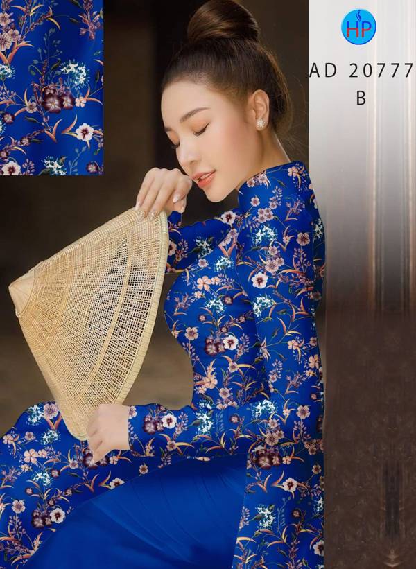 Vải Áo Dài Hoa Đều Thiết Kế 2021 AD 20777