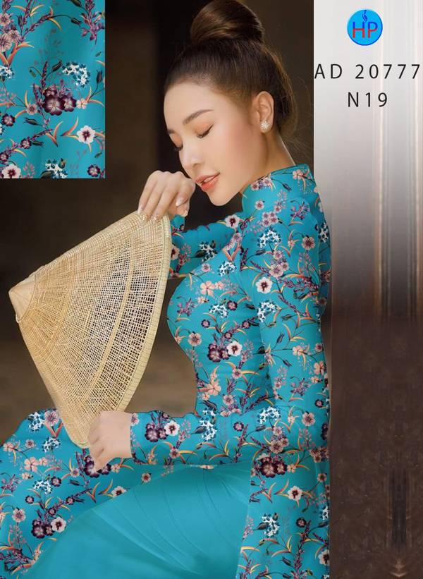 Vải Áo Dài Hoa Đều Thiết Kế 2021 AD 20777