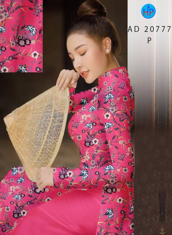 Vải Áo Dài Hoa Đều Thiết Kế 2021 AD 20777
