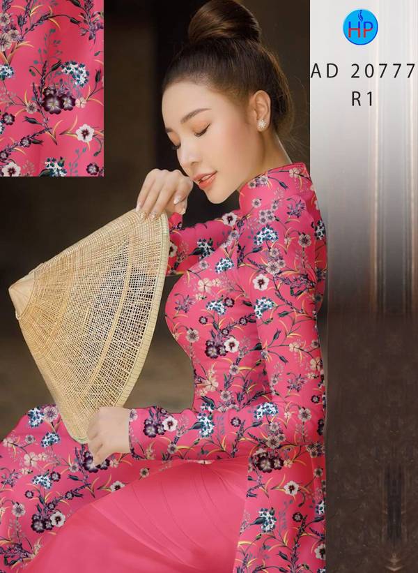 Vải Áo Dài Hoa Đều Thiết Kế 2021 AD 20777