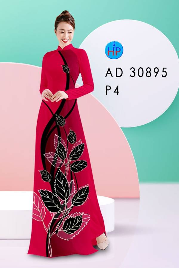 Vải Áo Dài In Hình Lá Độc Đáo AD 30895 38 Vải Áo Dài In Hình Lá Độc Đáo AD 30895