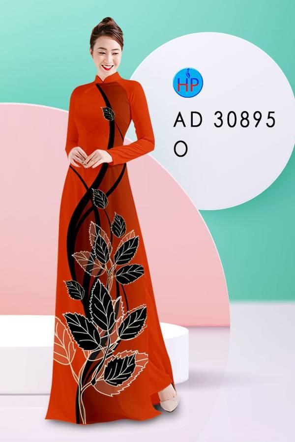 Vải Áo Dài In Hình Lá Độc Đáo AD 30895 37 Vải Áo Dài In Hình Lá Độc Đáo AD 30895