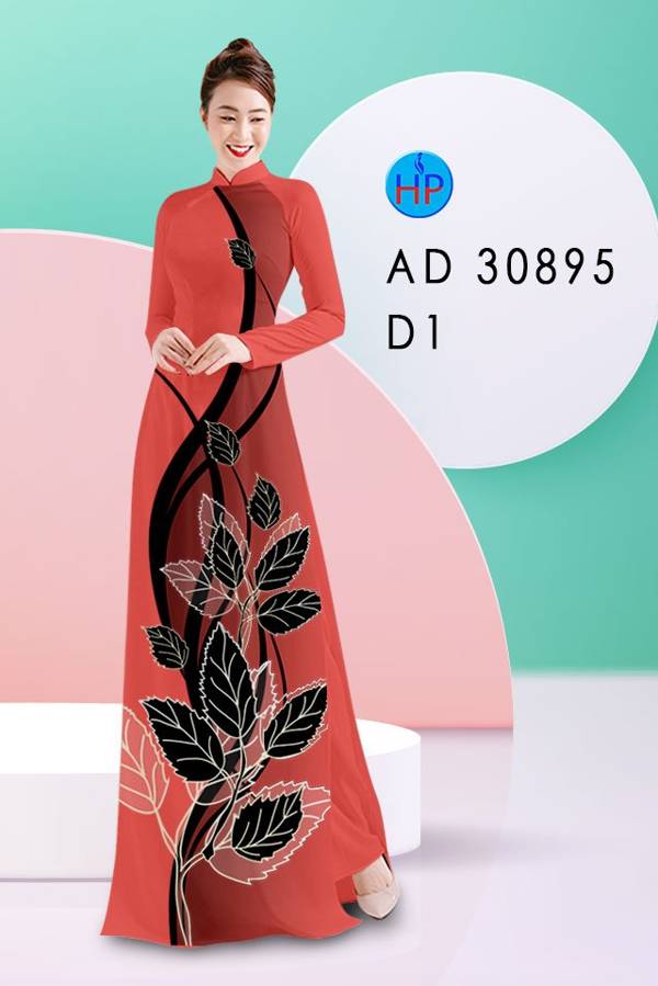 Vải Áo Dài In Hình Lá Độc Đáo AD 30895 42 Vải Áo Dài In Hình Lá Độc Đáo AD 30895