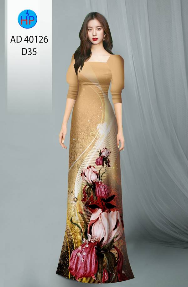 Vải Áo Dài Hoa Hồng Kiểu Mới AD 40126 39 Vải Áo Dài Hoa Hồng Kiểu Mới AD 40126