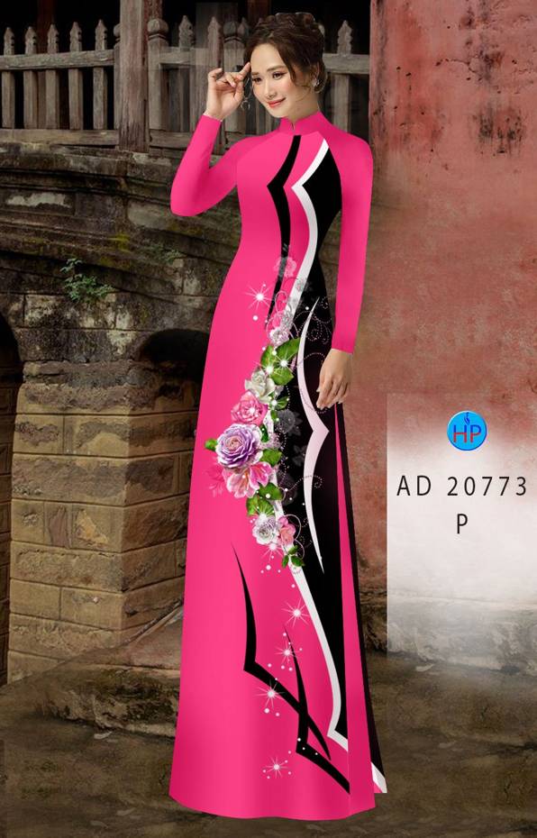 Vải Áo Dài Hoa Hồng Mới Ra AD 20773 42 Vải Áo Dài Hoa Hồng Mới Ra AD 20773