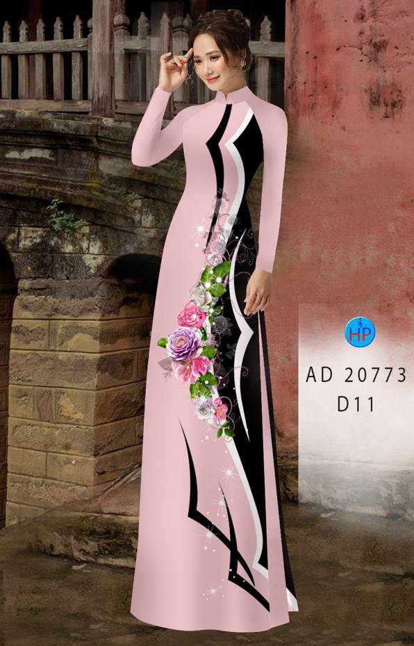 Vải Áo Dài Hoa Hồng Mới Ra AD 20773 54 Vải Áo Dài Hoa Hồng Mới Ra AD 20773