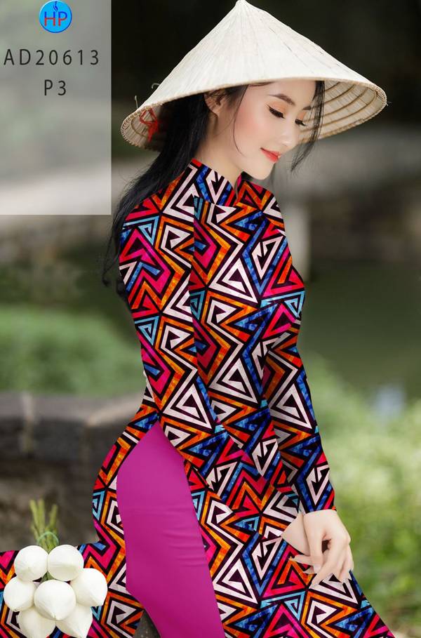 Vải Áo Dài Hoa Văn Kiểu Mới AD 10613