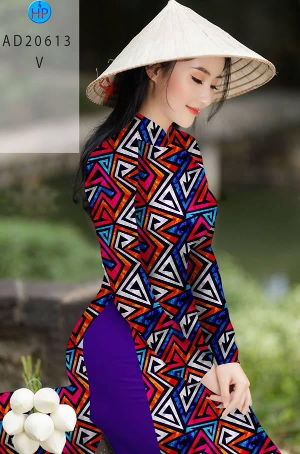 Vải Áo Dài Hoa Văn Kiểu Mới AD 10613