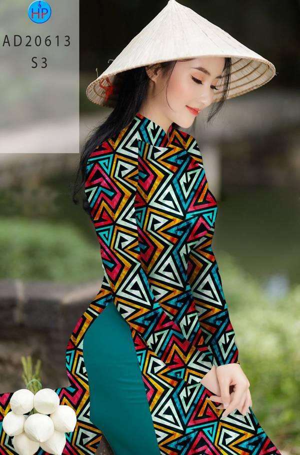 Vải Áo Dài Hoa Văn Kiểu Mới AD 10613