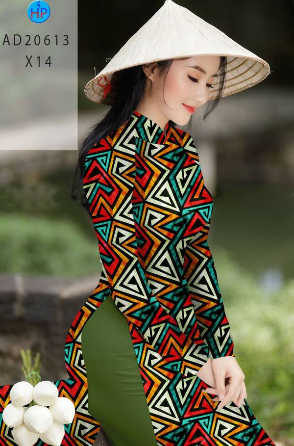 Vải Áo Dài Hoa Văn Kiểu Mới AD 10613