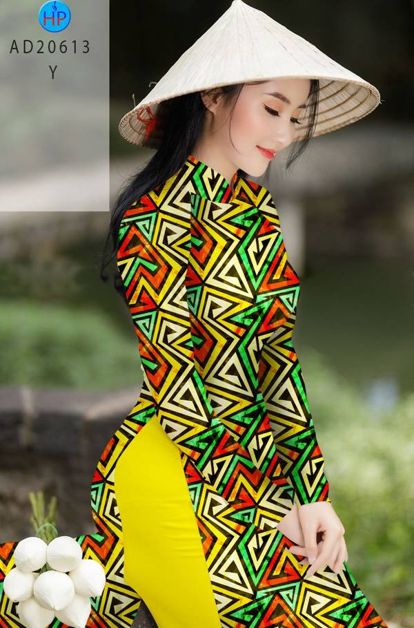 Vải Áo Dài Hoa Văn Kiểu Mới AD 10613