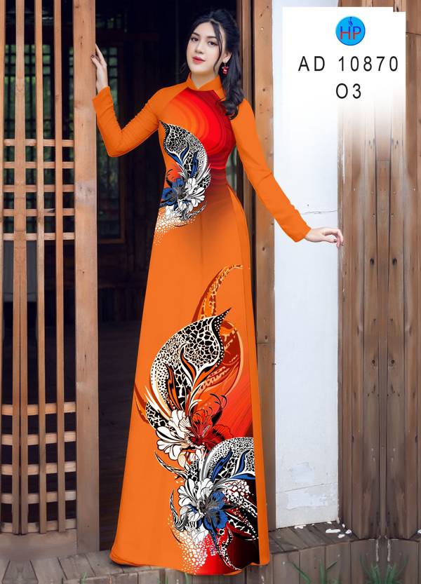 Vải Áo Dài Hoa In 3D Kiểu Mới AD 10870 37 Vải Áo Dài Hoa In 3D Kiểu Mới AD 10870