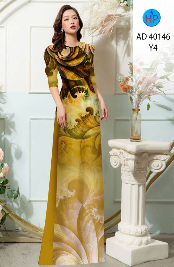 Vải Áo Dài Hoa Văn Độc Đáo AD 40146